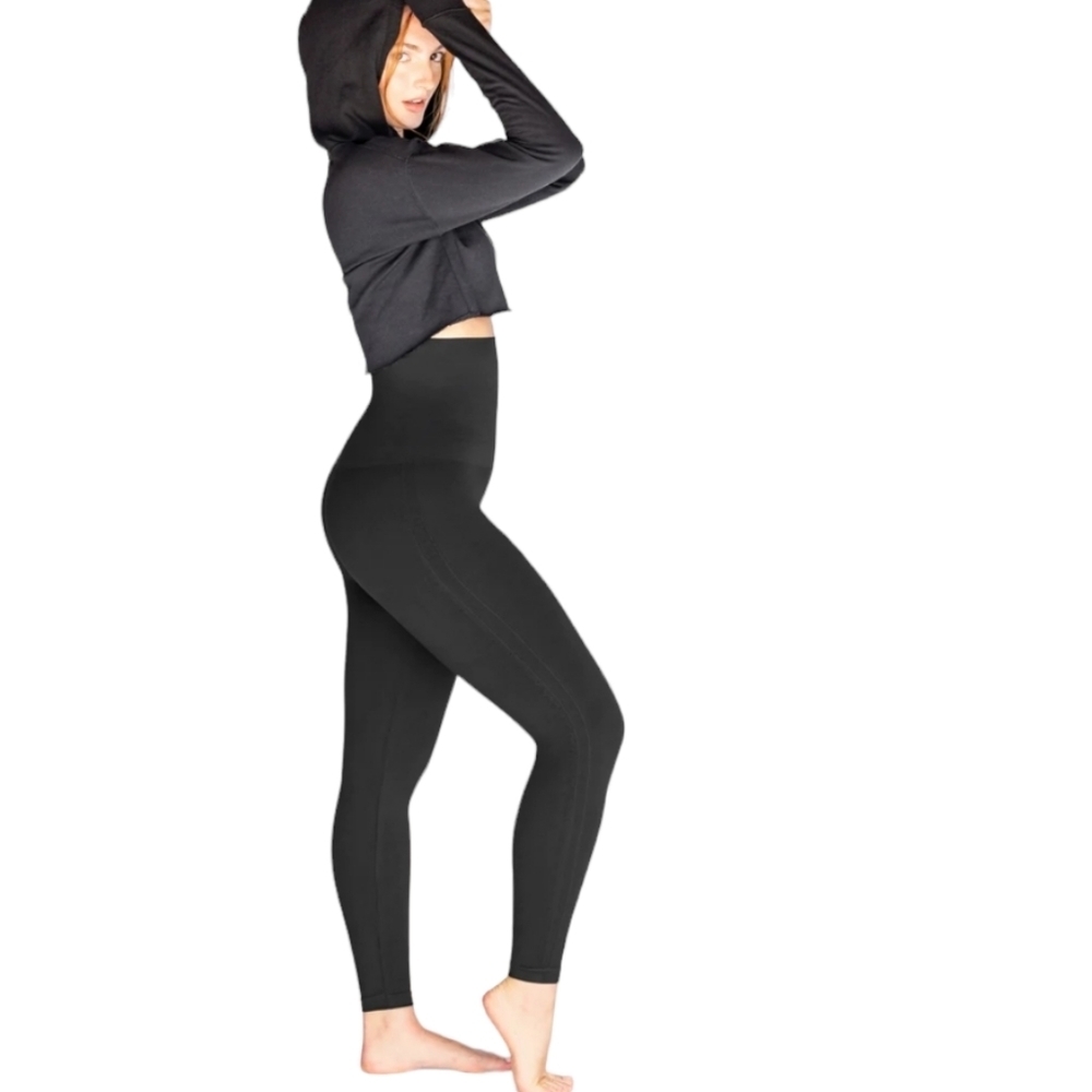 Belly Bandit Postpartum Compression‎ Leggings in Charcoal Black Women's Small